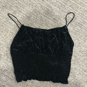 Cheetah print black top